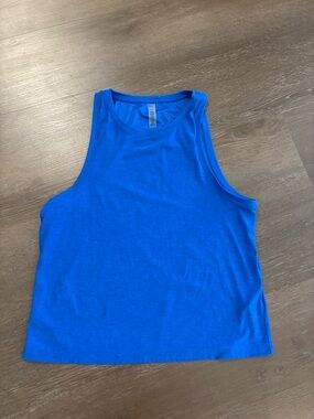 New Beyond Yoga Featherweight Rebalance Tank in Court Heather Blue size small